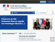 Tablet Screenshot of ambafrance-lb.org